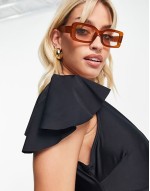 Maternity knot front flutter sve swimsuit in black